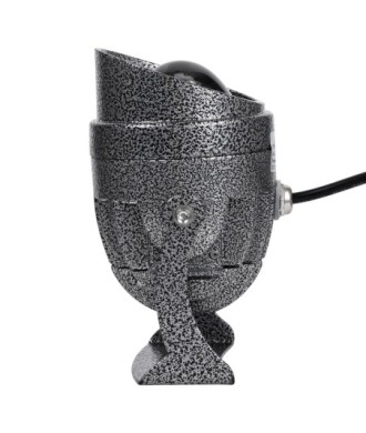 GloboStar® SPOT-XENIA 90509 Σποτ Φωτισμου Wall Washer LED 16W 1600lm 3° DC 24V Αδιάβροχο IP65 Φ9 x Υ12cm Ψυχρό Λευκό 6000K Dimmable - Σφυρήλατο Γκρι - 3 Years Warranty